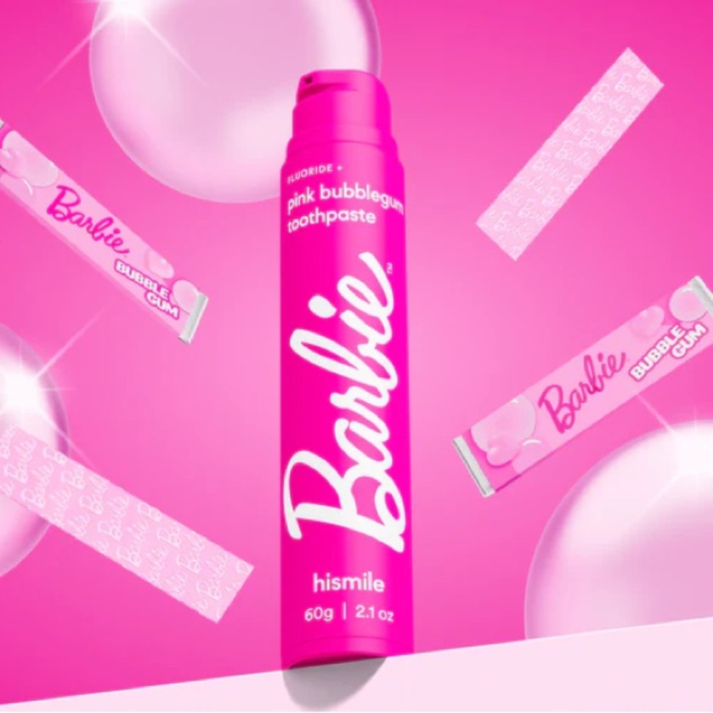 Sealed 🍬 Hismile Barbie Pink bubblegum flavoured toothpaste - Picture 4 of 6